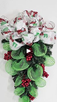 1.5K views · 5.4K reactions | This Christmas swag is stunning! Just a few inexpensive $1.25 items from the Dollar Tree, and you have yourself a fun and custom Christmas swag you can display proudly. What do you think? 
#diycrafts #dollartreecrafts #dollartreefinds #christmascrafts | Lianep | DIY Craft Ideas & Inspiration