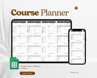 Course Planner Template for Google Sheets, Academic Planner, Student Planner, Digital Planner This all-in-one course planner showcases a complete layout of all the courses you have taken, and the courses you plan to take in the future! Easily select which term you plan on taking the course. Visualize an overview of how many courses and credits you will take in each term while making sure you are meeting your degree requirements! -------------------------------------------------------------------