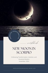 Dive into the energies of the New Moon in Scorpio, perfectly aligned with Samhain’s wisdom, on November 1, 2024. This workbook guides you in setting powerful intentions, connecting with ancestral wisdom, and embracing transformation. With prompts, rituals, and reflective exercises, you’ll ground your growth in the energy of the season.

Perfect for those seeking intentional, mindful ways to work with the lunar cycle and Samhain’s spiritual depth. 🌌🌱 #NewMoonInScorpio #Samhain #AncestralWisdom #IntentionSetting #TransformYourLife #SpiritualWorkbook