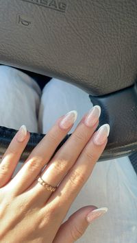 sparkly french tip nails