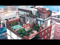 The Sims 4 ROOFTOP OASIS 🌴San Myshuno Penthouse Build - YouTube