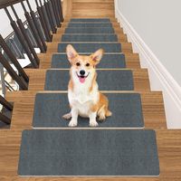 PRICES MAY VARY. 【Comfortable Anti-Scratch Step】 Rug pad: JAYFAN floor mats are approximately 0.2 inch (4 mm) thick, making them very comfortable to step on with bare feet. Surface treatment improves anti-slip performance by 85%. It will not damage the floor when your dog or cat is walking on the stairs 【Perfect Size】: Anti-Slip, Stylish, Stair treads is approximately 21.65 x 8.6 inches (55 x 22 cm), suitable for indoor, outdoor, school, factory, public floors, and can be cut to fit the length a