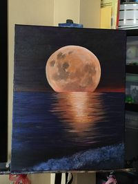 Moon Rising 16 x 20 Acrylic Art