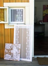 Lace Covered Window Screens