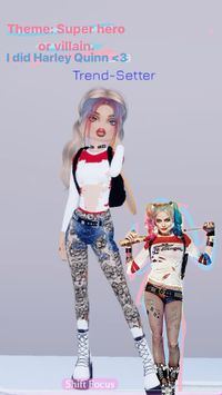 Theme:  cosplay/ villain ( i did Harley Quinn) #roblox #dresstoimpress #robloxdresstoimpress #harleyquinn #outfit #cosplay #dresstoimpressideas