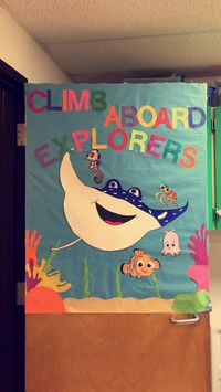 Finding Nemo inspired bulletin board/door