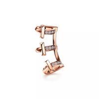 Tiffany T T1 Ear Cuff in Rose Gold with Diamonds | Tiffany & Co. US