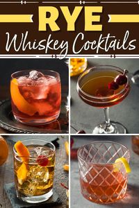 With a peppery bite and robust flavor, these rye whiskey cocktails are for serious whiskey lovers only. They're strong, boozy, and wonderfully warming.