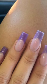 purple nails  • purple acrylic nails  • acrylic nails  • acrylic nail ideas   • purple nails  • french tip   • colored french tip   • french tip purple   • purple french tip nails   • french tip nails