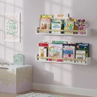 Wallniture Madrid Kids Bookcases, Wall Shelves for Nursery Decor, 36", White, Set of 2 - Bed Bath & Beyond - 35821182