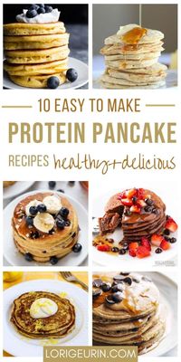 This post gives you 10 of the best recipes for protein pancakes that'll boost your energy and help you on your health journey. Includes healthy pancake recipes with and without protein powder and with and without bananas. Perfect for low carb or a healthy lifestyle. #proteinpancakes #healthypancakerecipes #proteinpowderrecipes #healthypancakes #proteinpowderpancakes