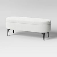 Storage Bench with Metal Legs Cream Boucle (FA) - Threshold™