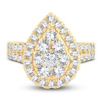 Multi-Diamond Engagement Ring 2 ct tw Round-cut 14K White Gold | Kay