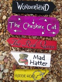 alice and wonderland signs | Alice In Wonderland Directional Signs