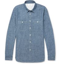 Blue Selvedge Cotton-Chambray Shirt | Mr P. | MR PORTER