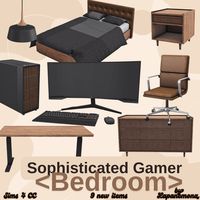 CC for the Sims 4 9 new items Functional computer Bedroom CC