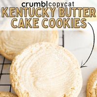 Searching for a great copycat recipe for Crumbl's Kentucky Butter Cake Cookie? Look no further. This one is just like the original!