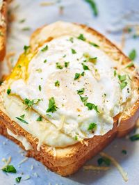 Croque Madame - with Ham, Gruyere Cheese, and Fried Egg