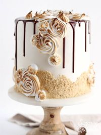 S'mores Cake With Toasted Marshmallow Buttercream - Sugar & Sparrow