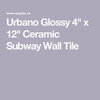 Urbano Glossy 4" x 12" Ceramic Subway Wall Tile