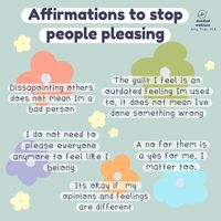 Amy Tran | M.A. Clinical Psychology on Instagram: "Drop a 💜💜 to affirm these. ⁣ ⁣ When we stop people pleasing. We are really choosing to put ourselves first. When other people become defensive or angry at you when you start to change your people pleasing tendencies - it may be because they benefited from your people pleasing. ⁣ ⁣ Take audit of your relationships - what is draining you emotionally? Who can support you on your journey to honour yourself again? ⁣ ⁣ ✨ P.S My best selling new book