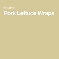 Pork Lettuce Wraps