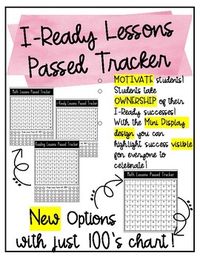 iReady Lessons Passed Tracker and Classroom Visual by Every Lesson Matters | Teachers Pay Teachers