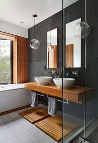 dark gray spa bathroom - Google Search