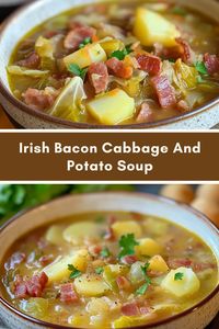 Irish Bacon Cabbage And Potato Soup