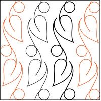 Quilting design. In fill. Borders. Continuous line. Leaves. Urban ...