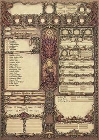 ArtStation - DND 5 ED Character Sheet