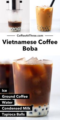 This refreshing and delicious recipe for Vietnamese coffee boba is strong, smooth, and rich. Follow these quick and easy steps to make coffee bubble tea at home. #bubbletea #bobatea #vietnamesecoffee #coffeerecipes #coffeebubbletea