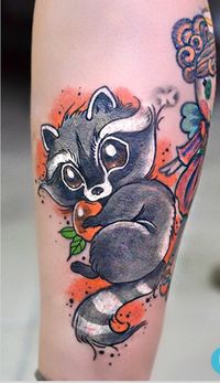 My new Love tattoo ❤️ raccoon Camiyu Wallifornia http://instagram.com/cammiyu