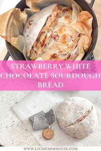 This strawberry white chocolate sourdough bread is heavenly! It’s a dessert sourdough recipe that is a must-try. It is a delightful flavor combination paired with the tangy sourdough.