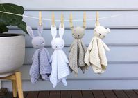 These Sleepy Baby Bear and Bunny lovey blankets make the perfect beginners project for any budding Amigurumi crocheters.