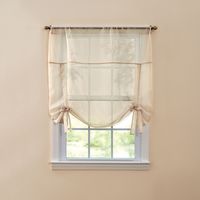 Design:An elegant window treatment that will transform your room with its sophisticated charm. In a simple rod-pocket style, this tie-up shade can be installed with ease. The lovely sheer fabric will filter light and color into your room while still providing window coverage. Choose from a rich selection of hues that will complement any room's style.