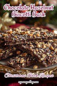 🍫🌰 Indulge in the rich flavors of Chocolate Hazelnut Biscotti Bark this holiday season! This delightful treat features layers of smooth chocolate combined with crunchy hazelnuts and bits of biscotti, creating a perfect blend of textures and tastes. Easy to make and beautifully festive, this bark is ideal for gifting or as a delicious addition to your holiday dessert spread. Celebrate the season with every delightful bite of this unique and satisfying treat! 🎄❤️ #ChocolateHazelnutBiscottiBark #HolidayTreats #FestiveRecipes #ChristmasDesserts #ChristmasBarkRecipes #ChocolateBarkRecipes #ChristmasRecipes #HolidayDesserts #HolidayRecipes #EdibleGifts #HandmadeGifts