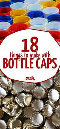 I love these recycled bottle cap crafts and DIY ideas! I love to collect beer bottle caps AND plastic soda bottle caps, and then making crafts for kids, seasonal crafts, art projects, diy toys, magnets and more with them.