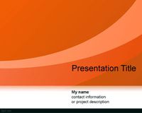 Free orange curves in PowerPoint for presentations