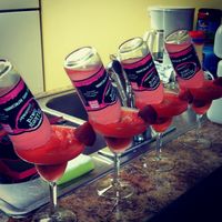 Bachelorette Party - 1.4 oz of tequila, margarita mix, blended with ice, add mikes hard pink lemonade...I might just have this as a pre-wedding jitter drink or as a complimentary beverage for my guest