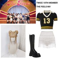 The feels MV outfit Twice 10th member outfit, shifting