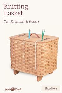 Keep your yarn and craft supplies tidy with this handcrafted wicker basket, perfect for yarn storage and organization. This versatile craft organizer is designed to hold all your knitting and crochet essentials, making it an ideal addition to your crafting space. Enjoy the blend of functionality and rustic charm with this beautiful yarn organizer.