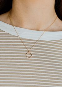 "The Ackerly" Pavè Circle Pendant Necklace -2 Colors – Adorabelles