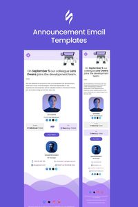 Announcement Email Template "Moving to a new development team" for Software & Technology industry. Create eye-catching templates that leave a lasting impact.🌠🌟 Follow us on Pinterest for design and marketing hacks! 📈💌 #announcementemail #stripoemail #emailtemplatedesign #emaildesign #emailmarketing #email #newsletter