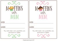 Muffins with Mom Printable Invite