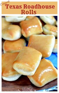 These sweet & buttery rolls are JUST like from the Texas Roadhouse restaurant. They have a hint of sweetness & go so well with their copycat honey butter.