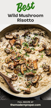 Our easy-peasy, creamy wild mushroom risotto recipe is such a richly flavorful, meatless main dish you’ll hunt for any excuse to make it again.