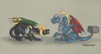 Baby Thor and Loki Dragons by Imbecamiel on deviantART