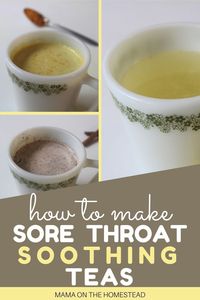 These three simple and soothing sore throat tea recipes will offer you a little bit of comfort and relief during this cold season. #sorethroat #sorethroatremedy #naturalremedy #sorethroattea #hottearecipe #sorethroattearecipe #hottea #tearecipe #cinnamontea #honeylemontea #turmerictea #homemade #homemadetea