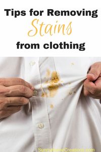 Tips for removing laundry stains.  Sometimes stubborn stains are hard to remove, but here are some tricks and tips on removing stains from clothes.